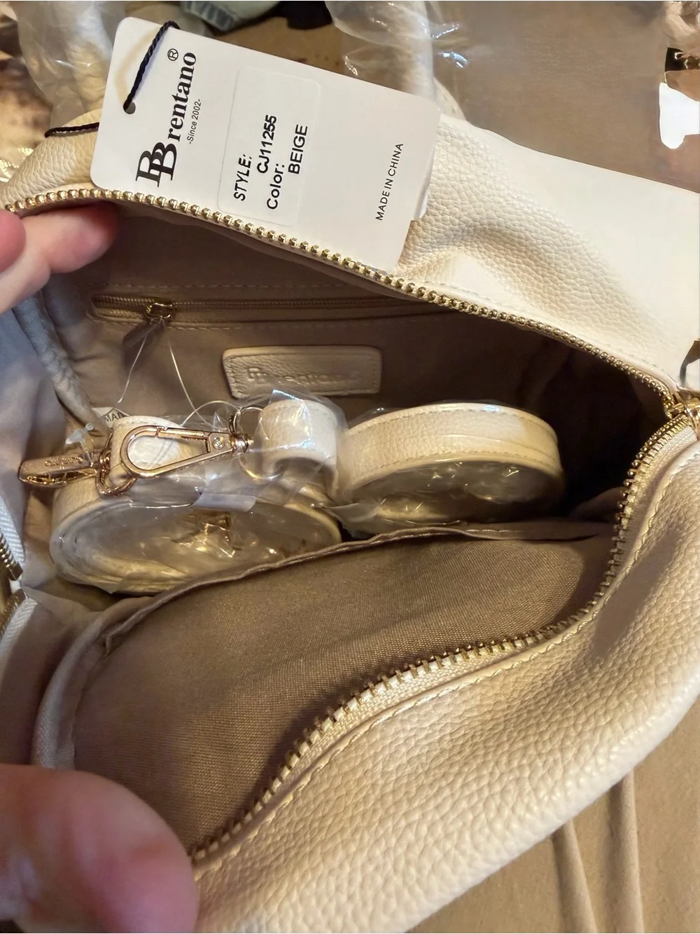 Brentano Cream mini Backpack - Chic Everyday Style
